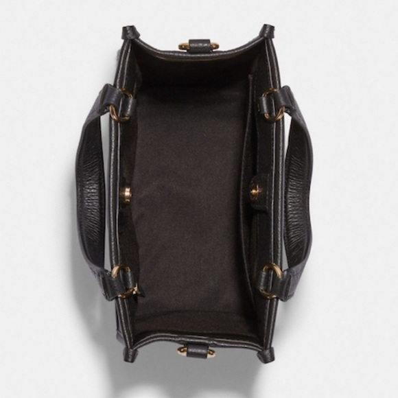 Coach Dempsey Tote 22 With Coach Patch Crossbody Handbag Bag Black - Picture 3 of 12